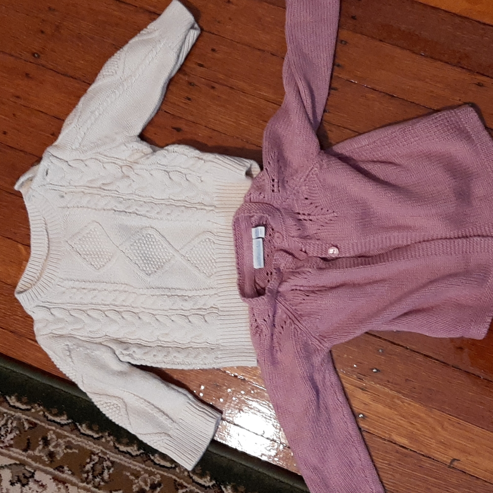 Two girls sweaters, 6-12 month